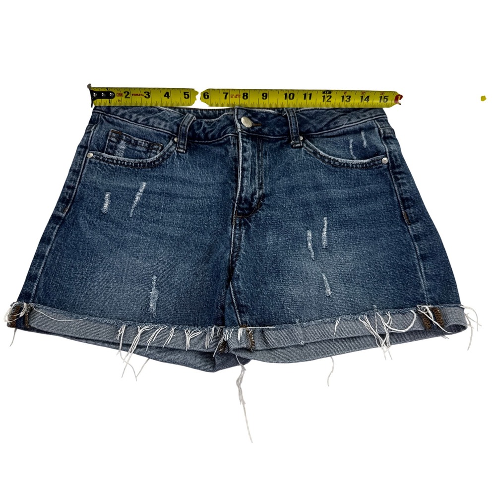 JOE'S JEANS Distressed Cuffed Raw Hem Denim Shorts Size 27 - Picture 5 of 6